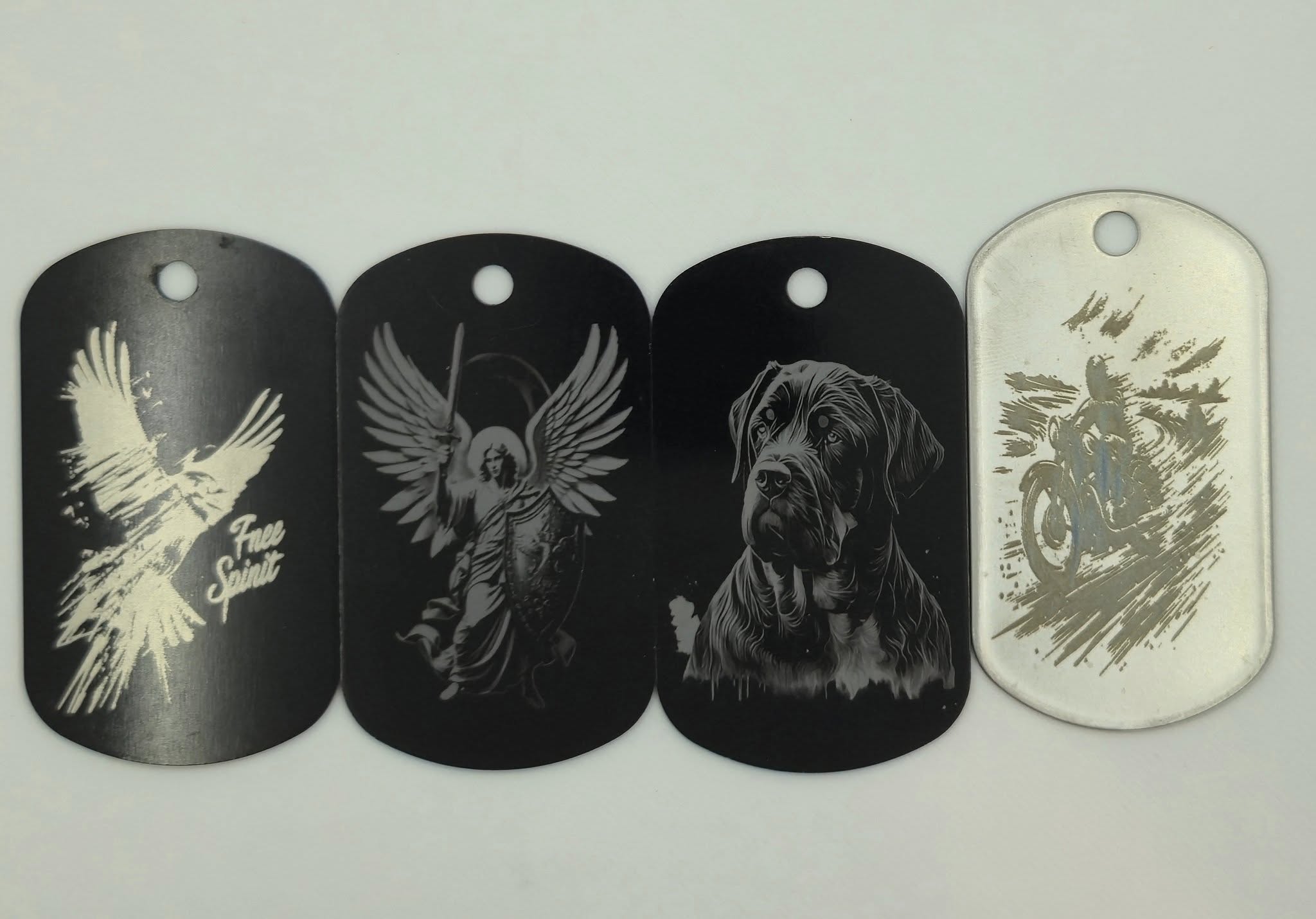 Black or Silver dog tags